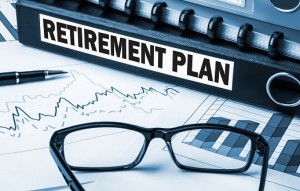 retirement plan label on folder